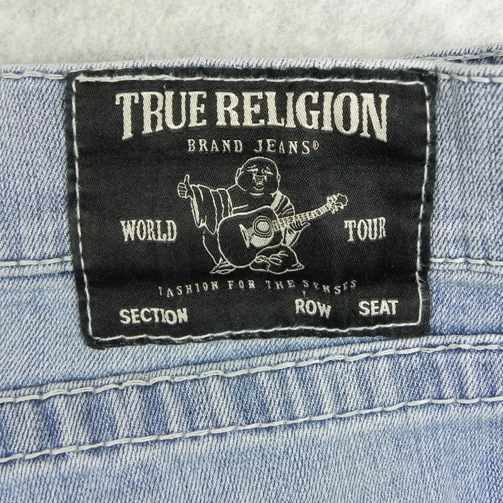 True‎ Religion Jeans Mens 44 World Tour Rocco Relaxed Skinny Stretch Denim Blue